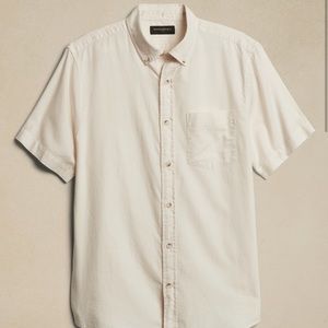 Summer Weight Cotton Short Sleeve Button Banana Republic. XL Slim Fit